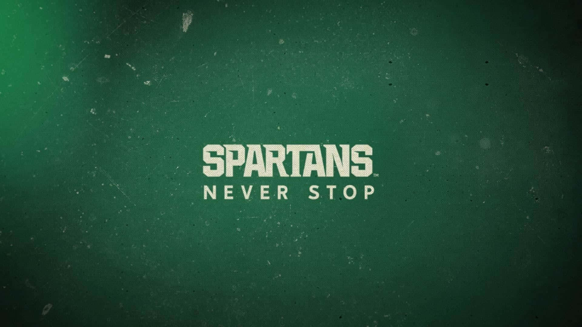 Michigan State Spartans Never Stop Text Background