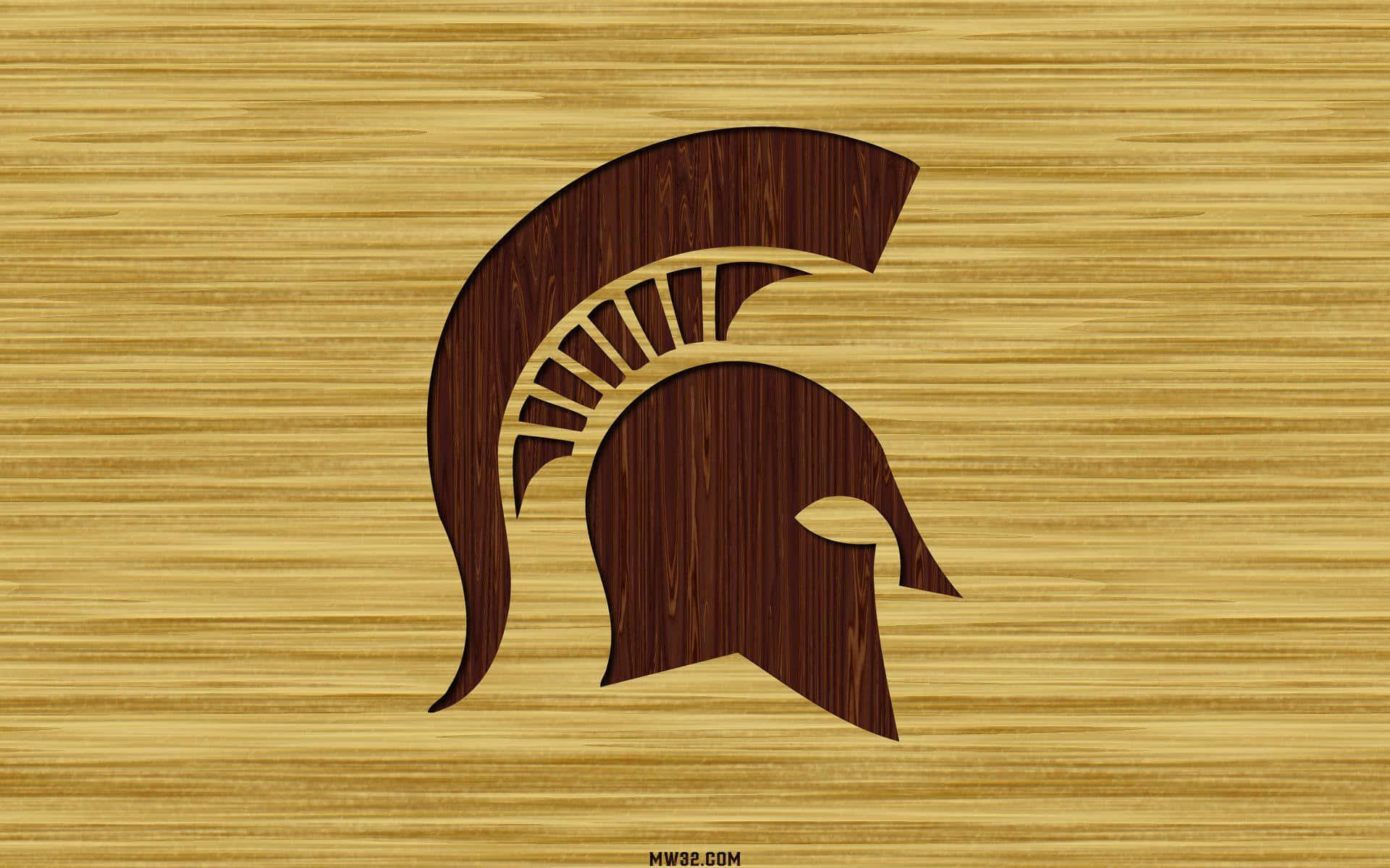 Michigan State Spartans Woodcut Background