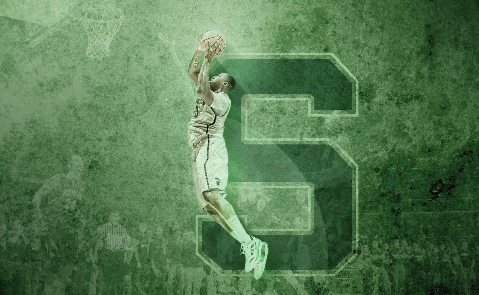 Michigan State University Spartans Dunking Background