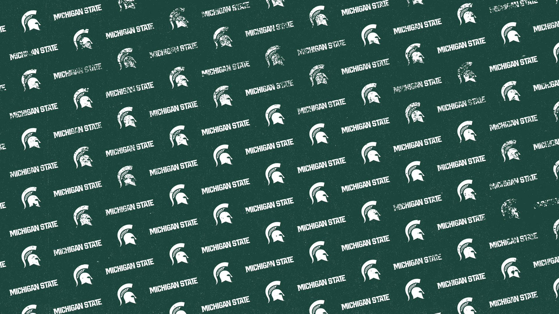 Michigan State University Spartans Multiple Logos Background