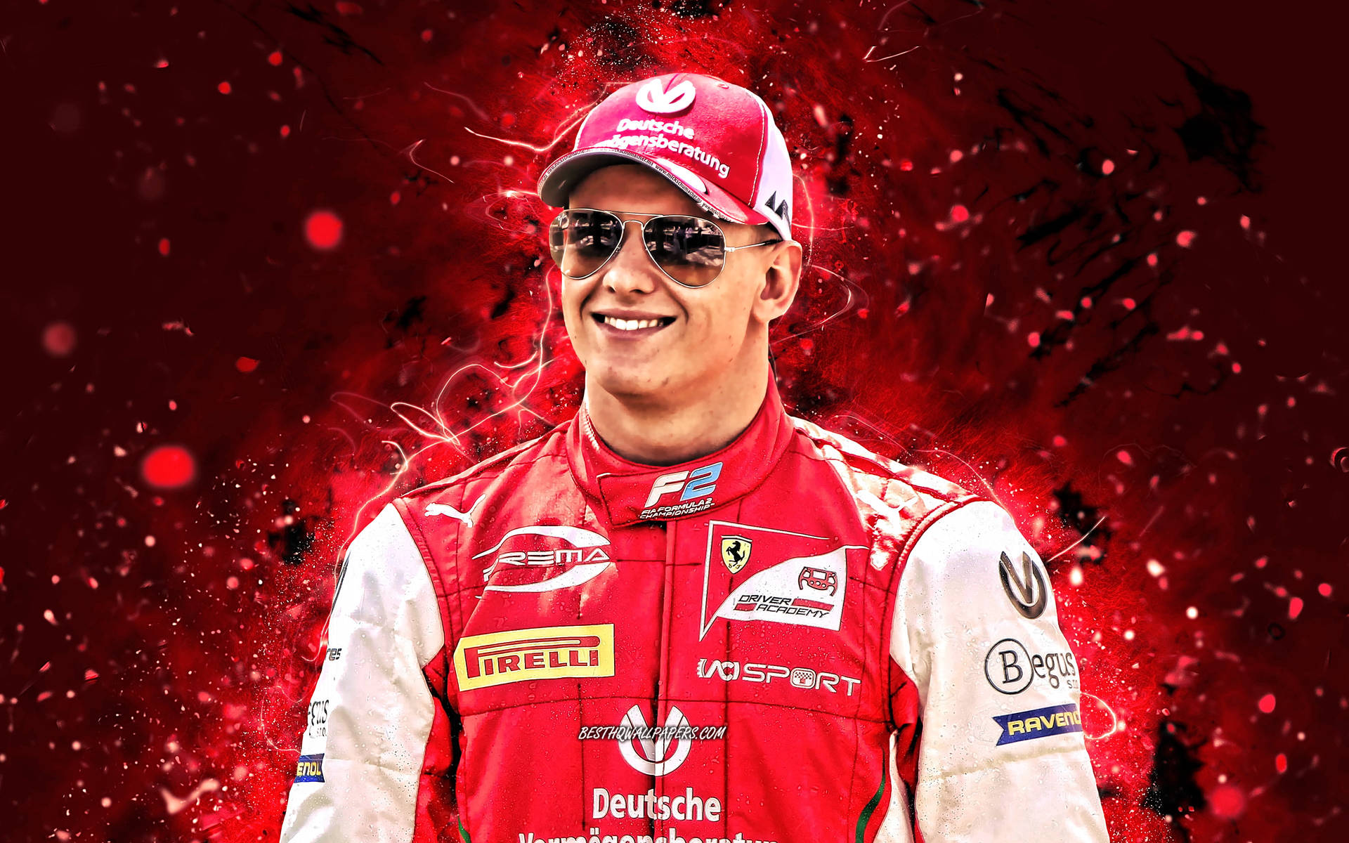 Mick Schumacher Glowing Red Fan Edit