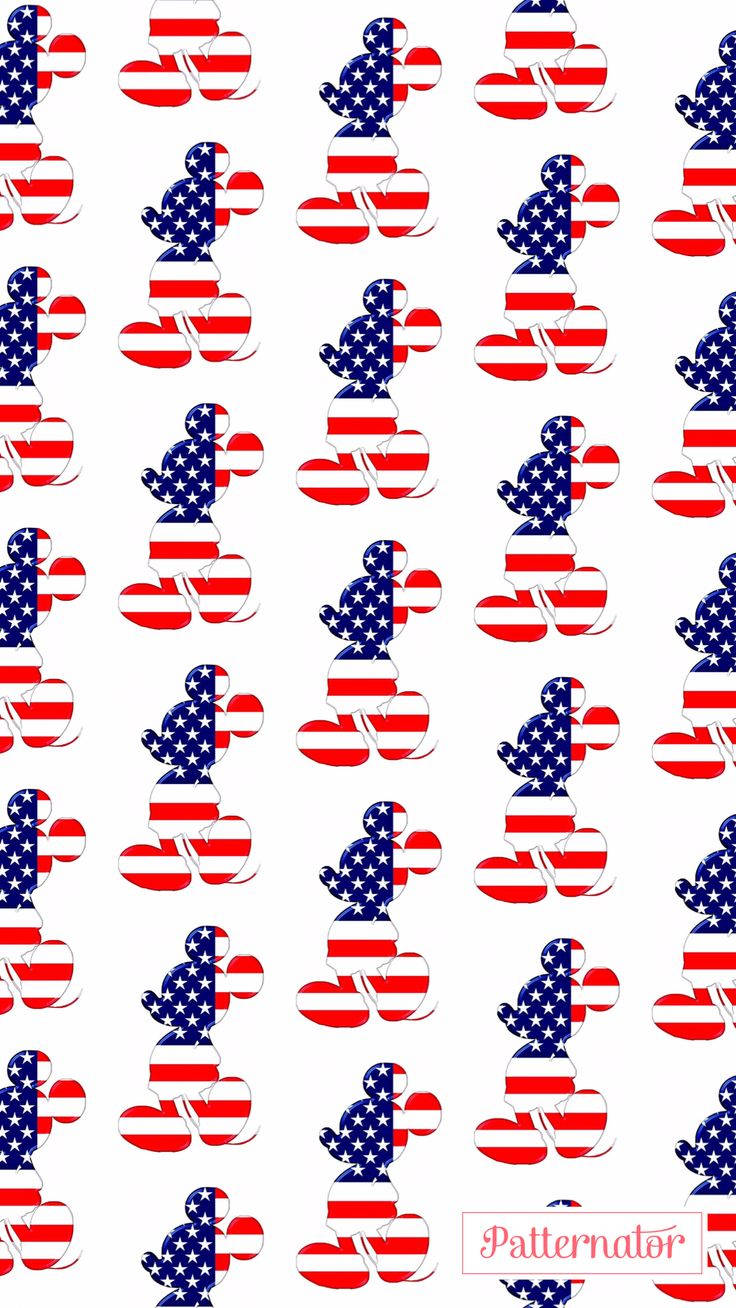 Mickey American Flag Cool Iphone Background