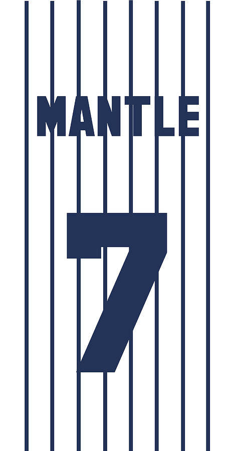 Mickey Mantle Jersey Number Seven Background