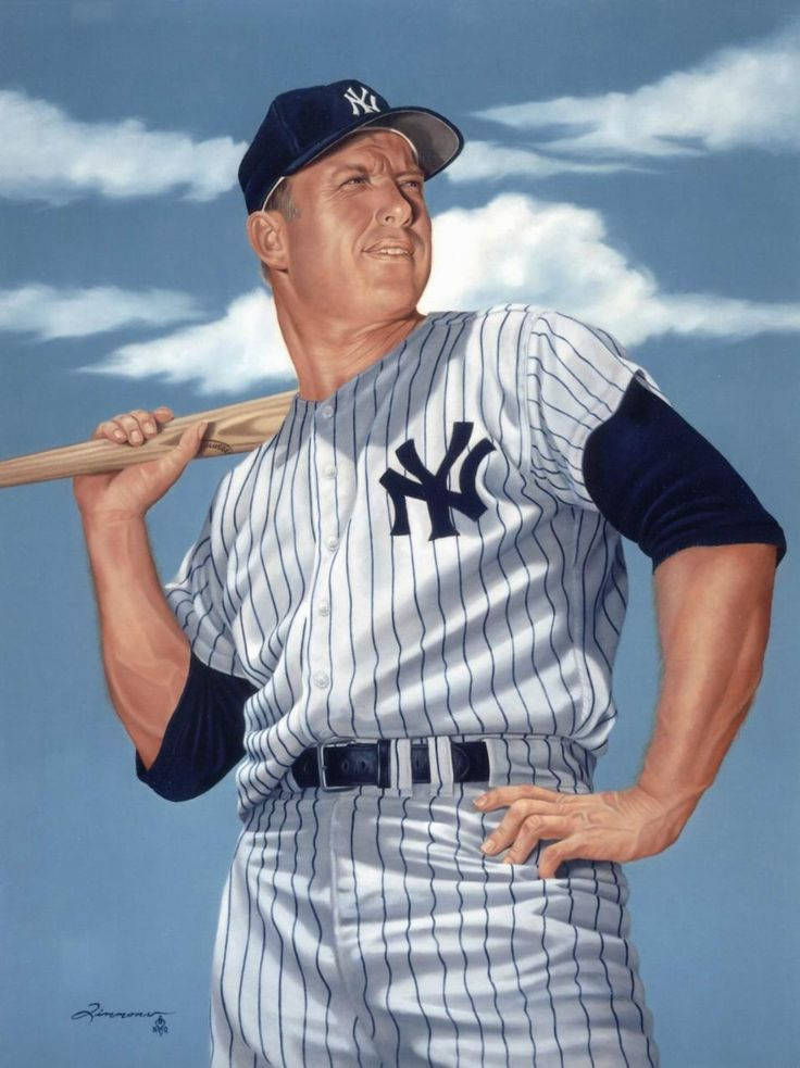 Mickey Mantle Realistic Painting