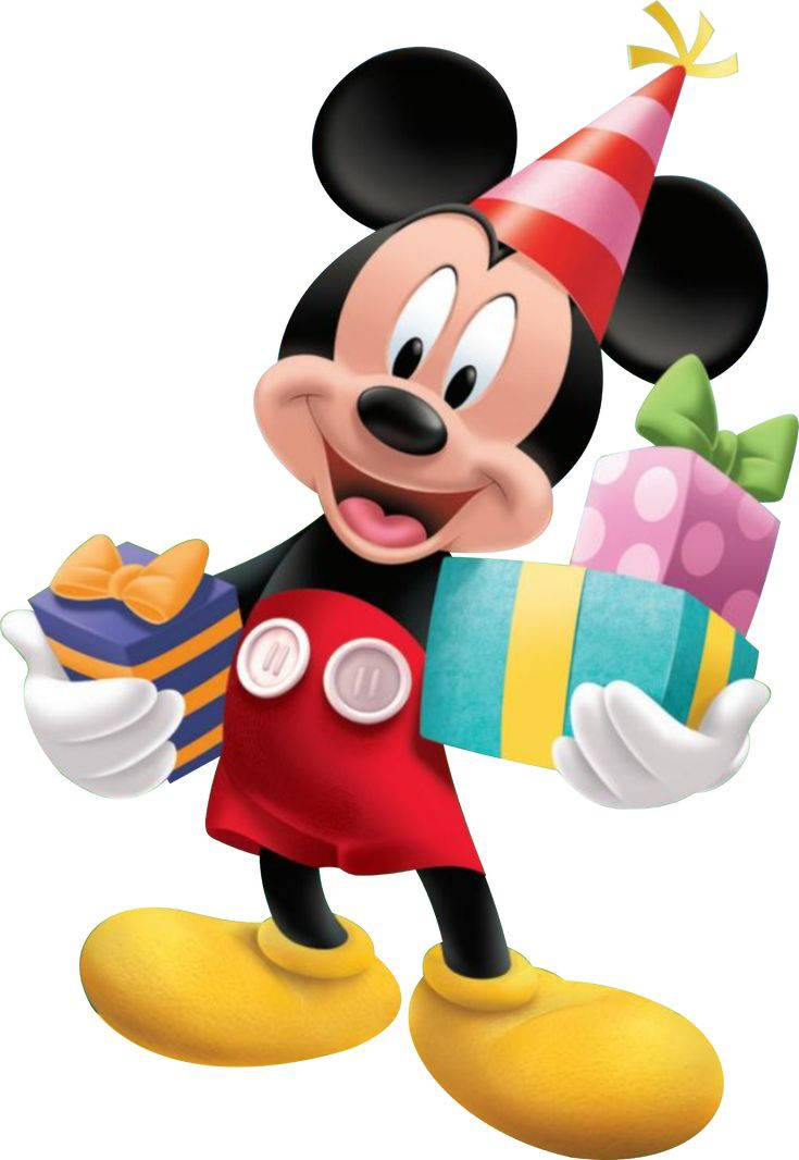 Mickey Mouse Birthday Present Background