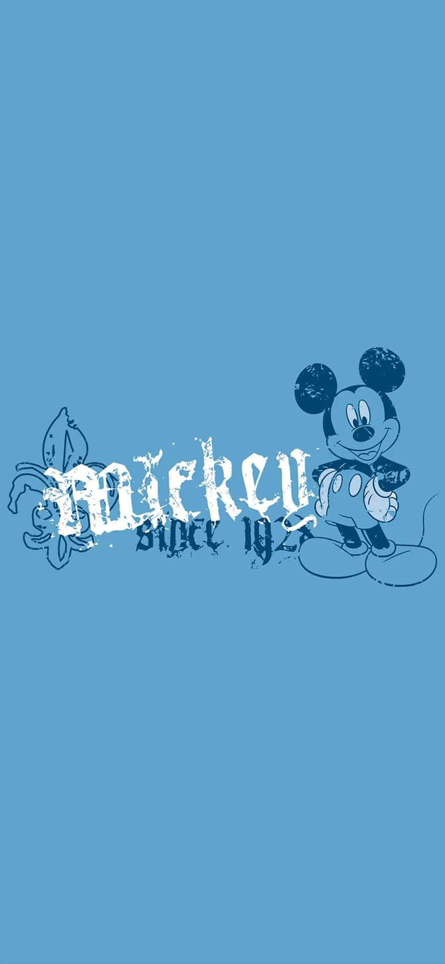 Mickey Mouse Blue Aesthetic Wallpaper Background