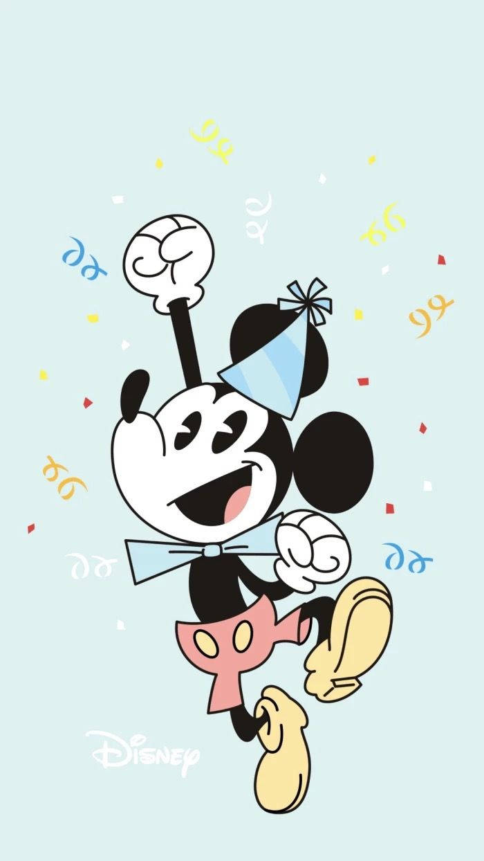 Mickey Mouse Cheerful Birthday Background