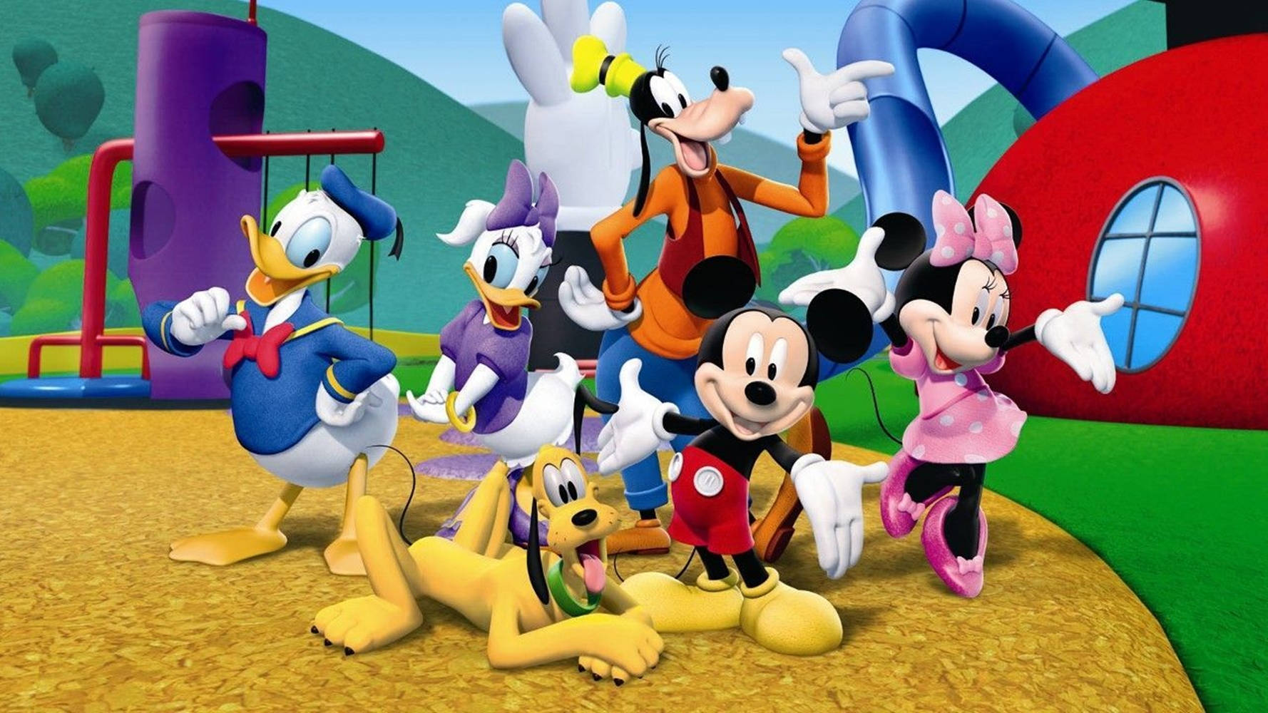 Mickey Mouse Clubhouse Backyard Background