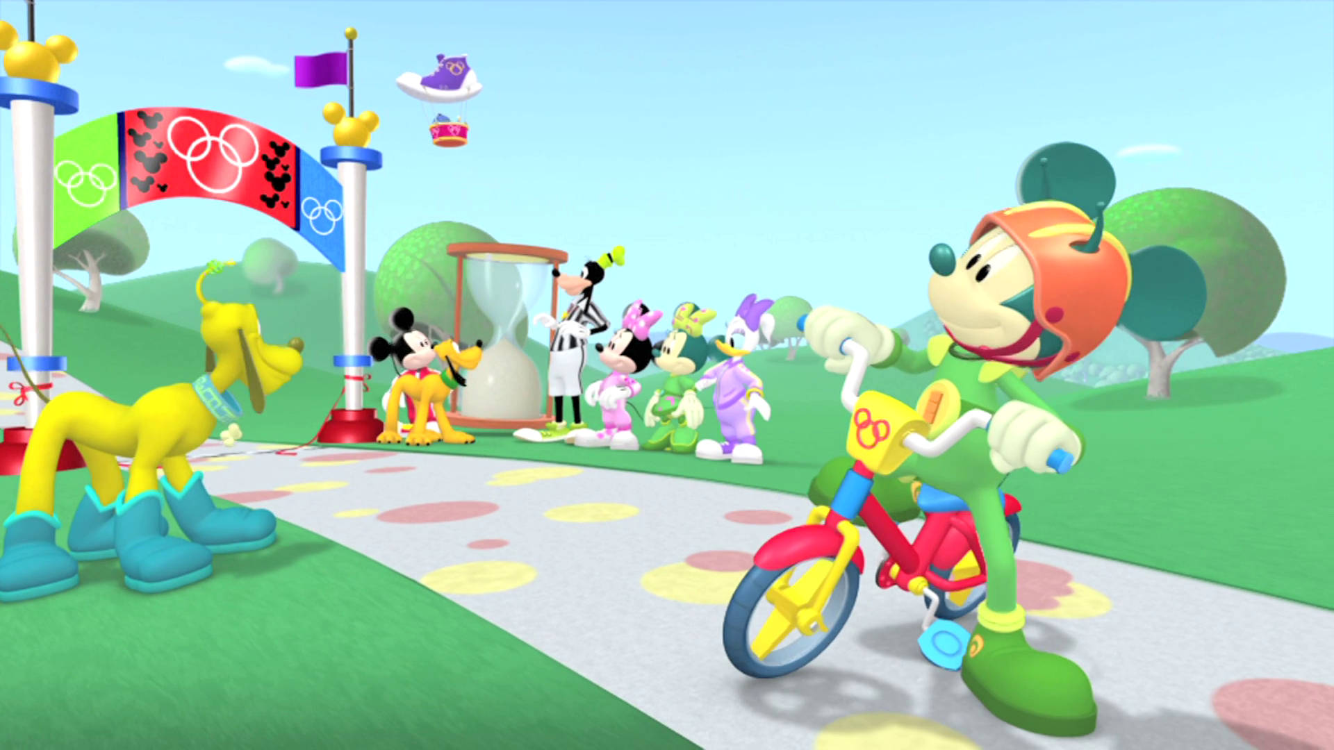 Mickey Mouse Clubhouse Bike Race Background