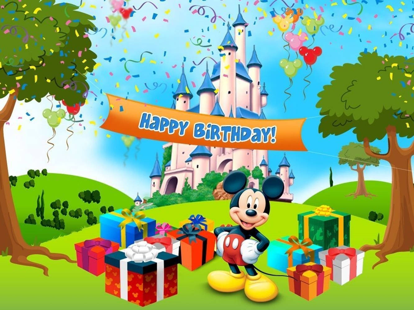 Mickey Mouse Clubhouse Birthday Castle Background