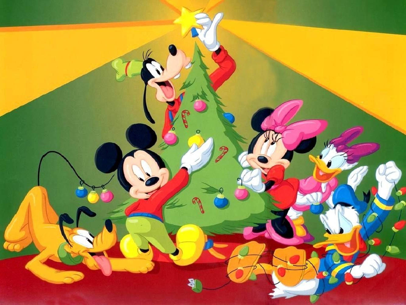 Mickey Mouse Clubhouse Christmas Tree Background