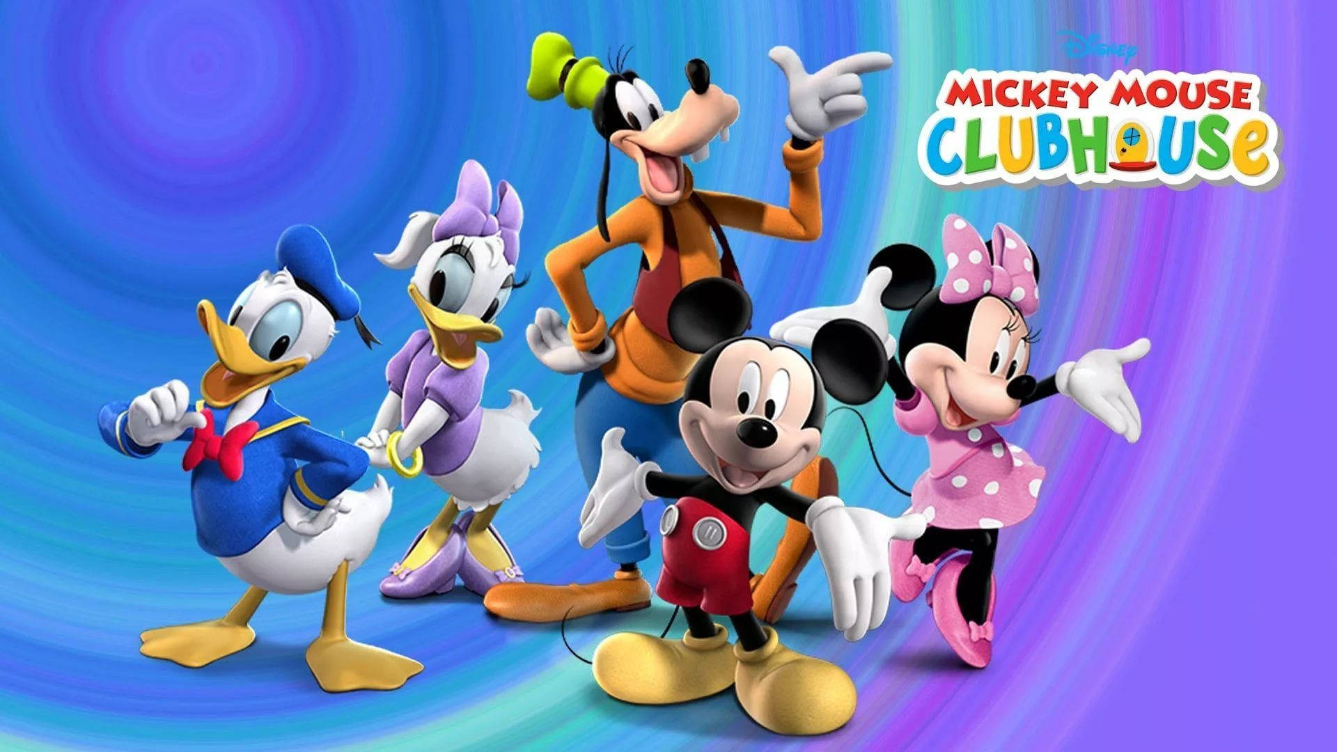 Mickey Mouse Clubhouse Colorful Poster Background