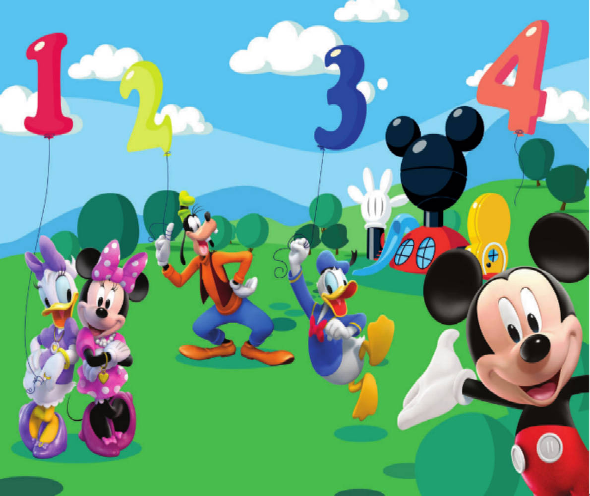 Mickey Mouse Clubhouse Digit Balloons Background