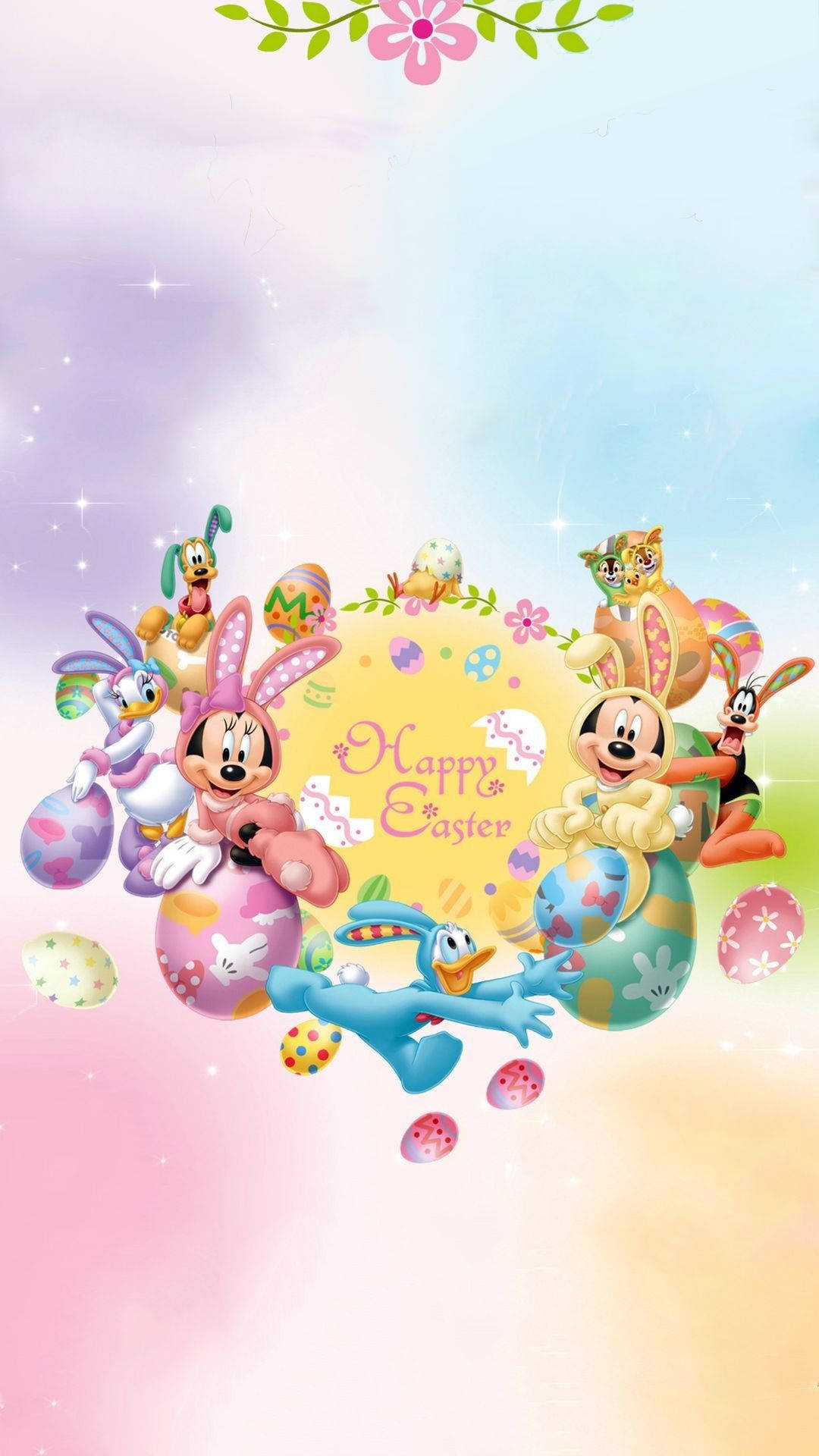Mickey Mouse Clubhouse Happy Easter Poster Background