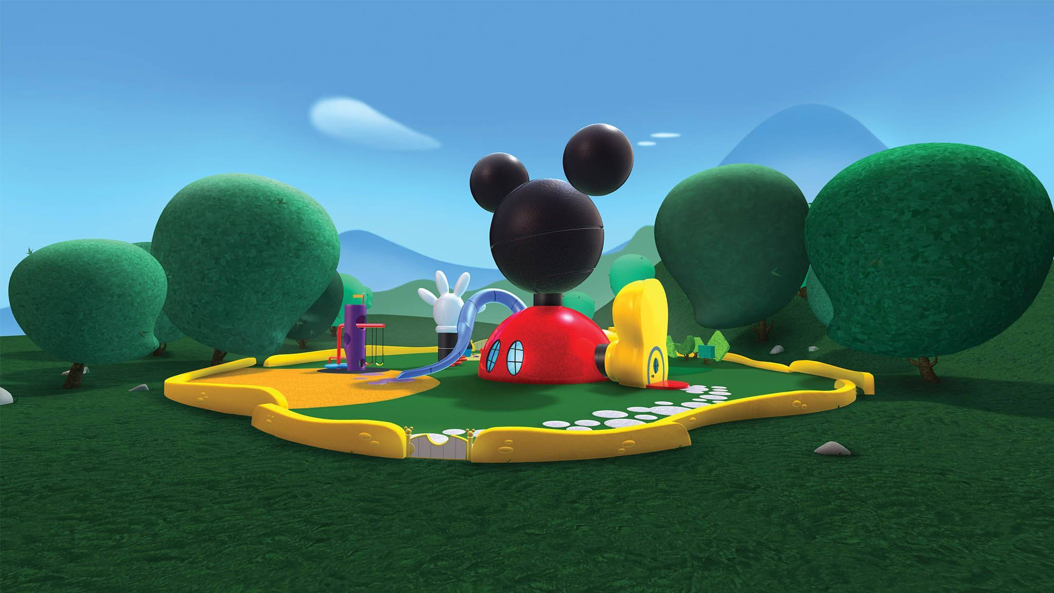 Mickey Mouse Clubhouse Landscape Background