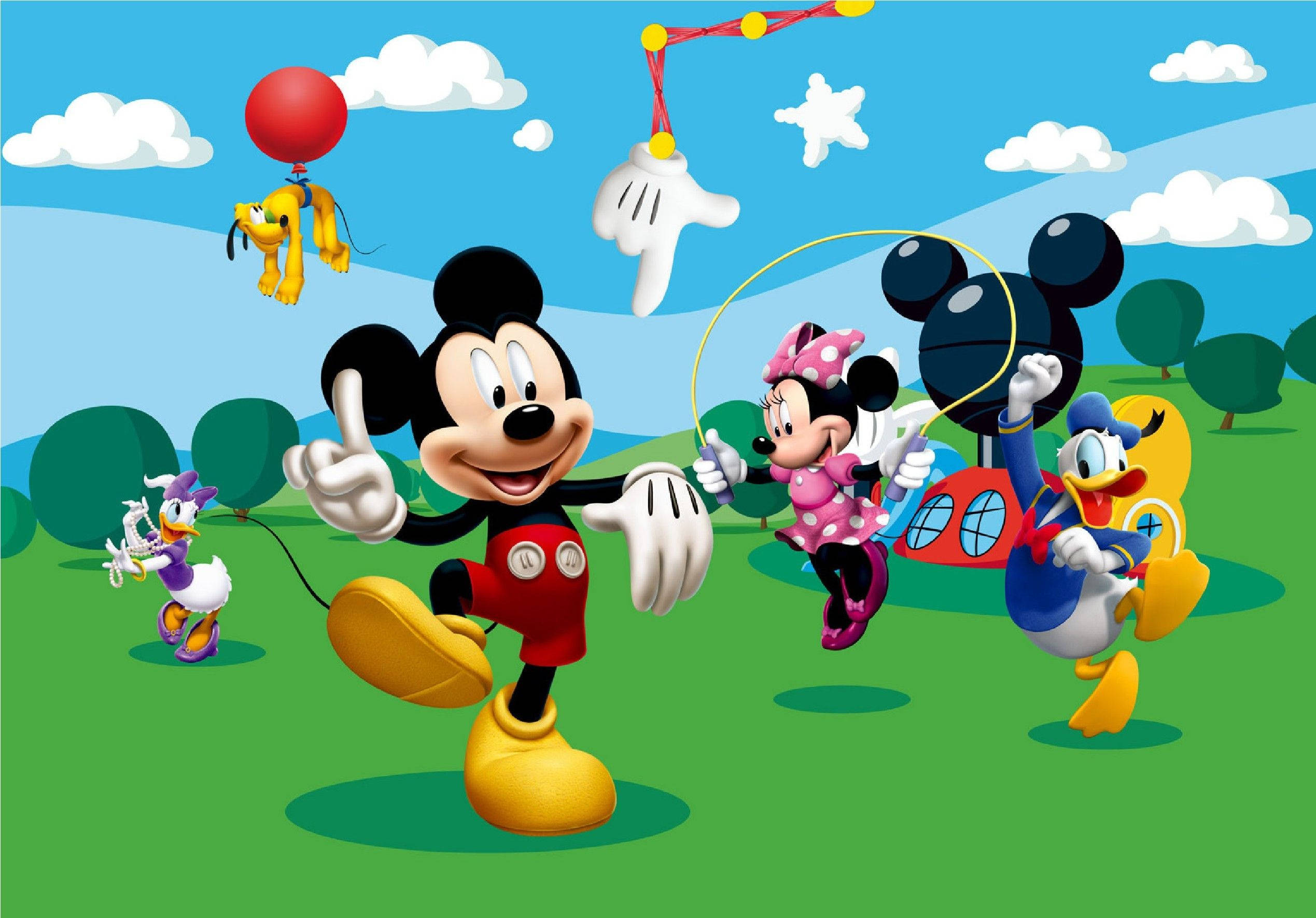 Mickey Mouse Clubhouse Outdoor Fun Background