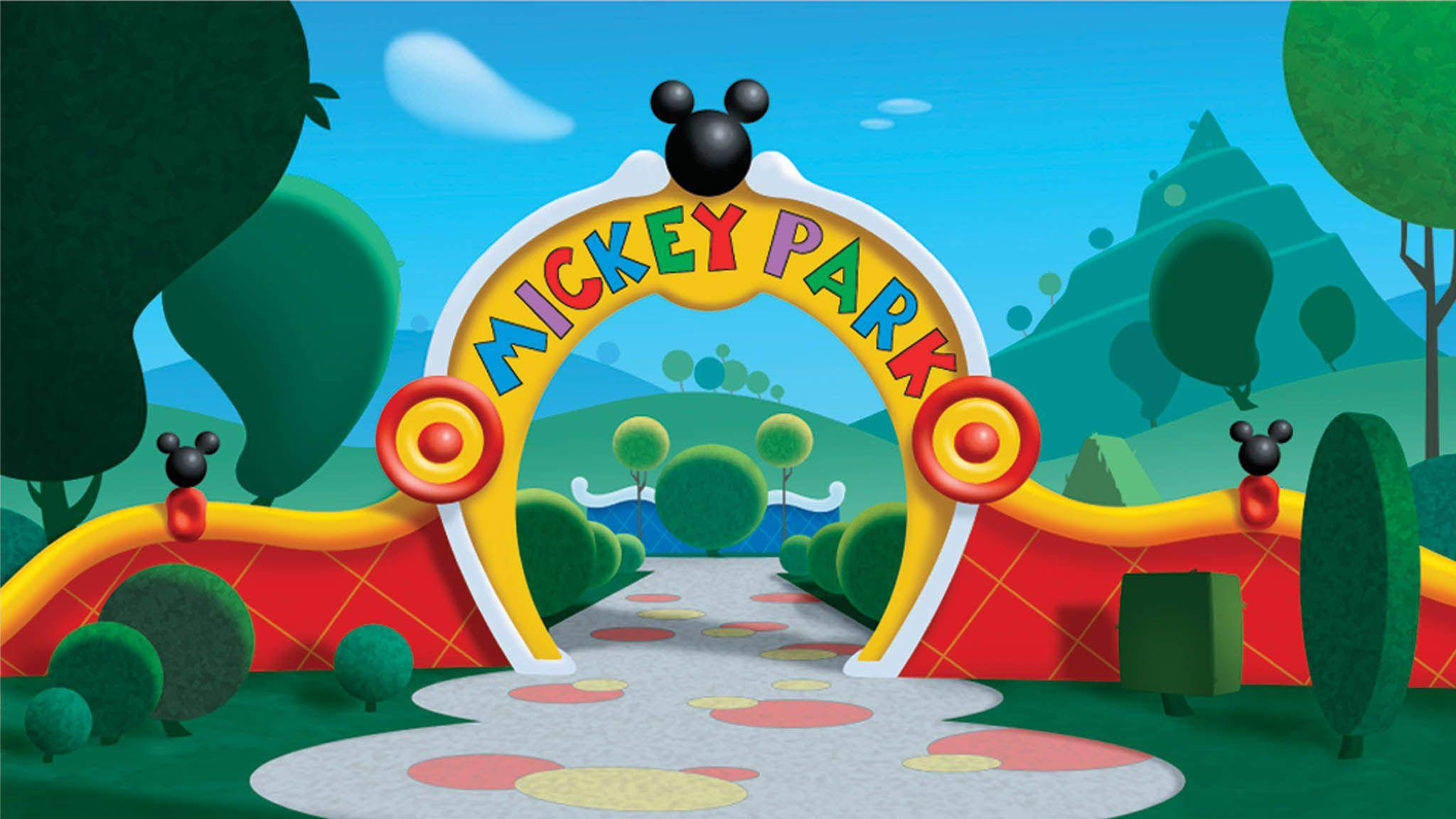 Mickey Mouse Clubhouse Park Entrance Background