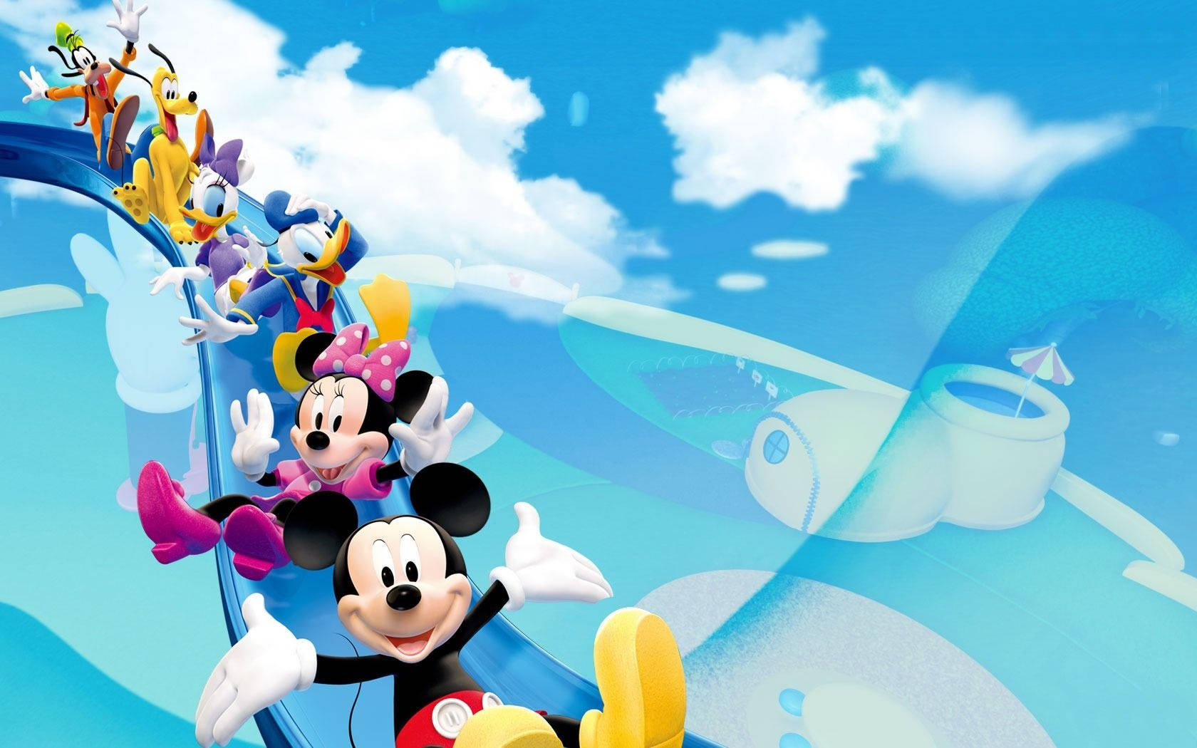 Mickey Mouse Clubhouse Sky Slide Background