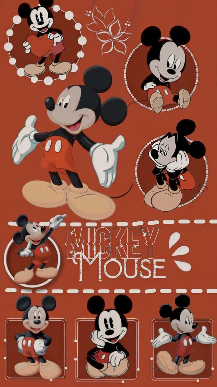Mickey Mouse Collage Aesthetic Background