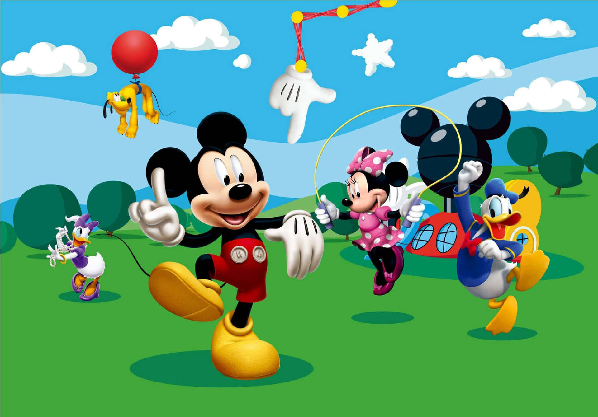 Mickey Mouse Desktop Field Background