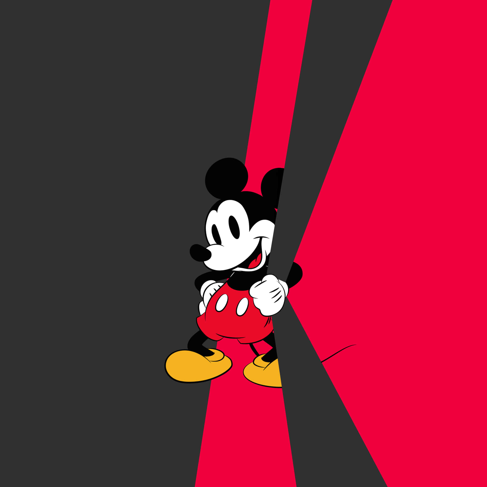 Mickey Mouse Desktop Red And Black Background