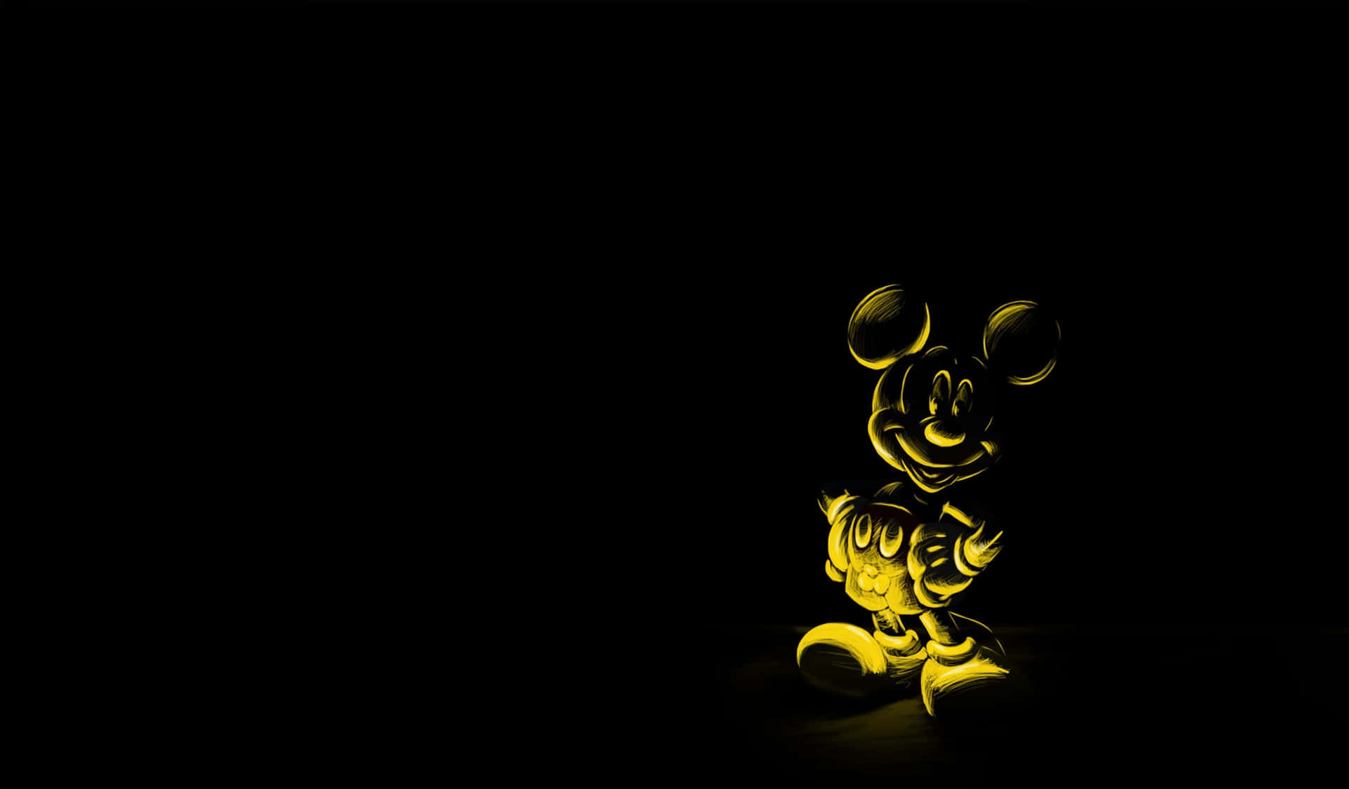 Mickey Mouse Desktop Yellow Background