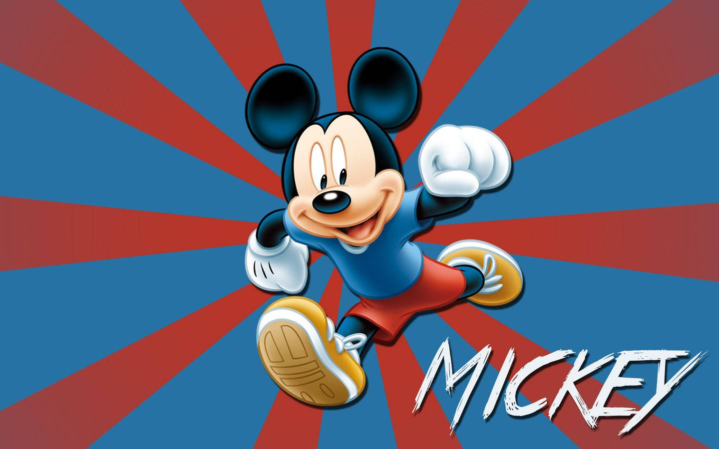 Mickey Mouse Disney Abstract Rays Background