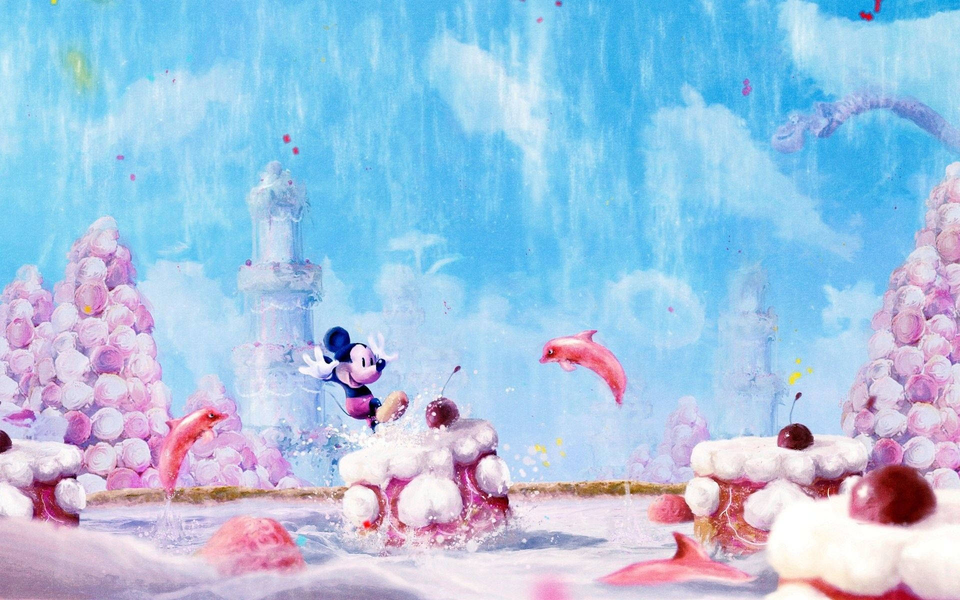 Mickey Mouse Disney Candyland Background