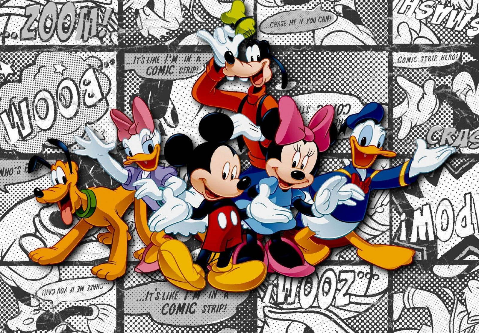 Mickey Mouse Disney Comic Art Background