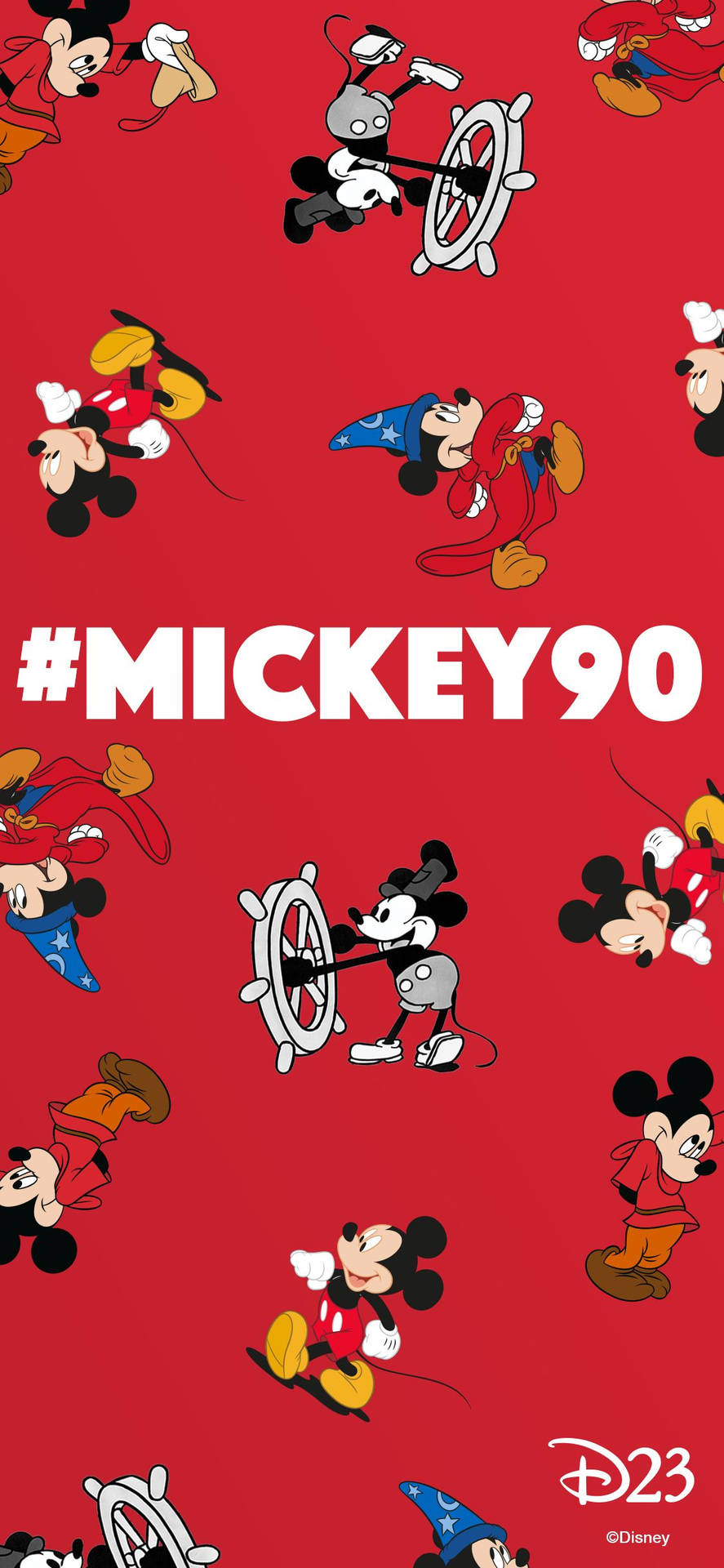 Mickey Mouse Disney Red 90 Art Background