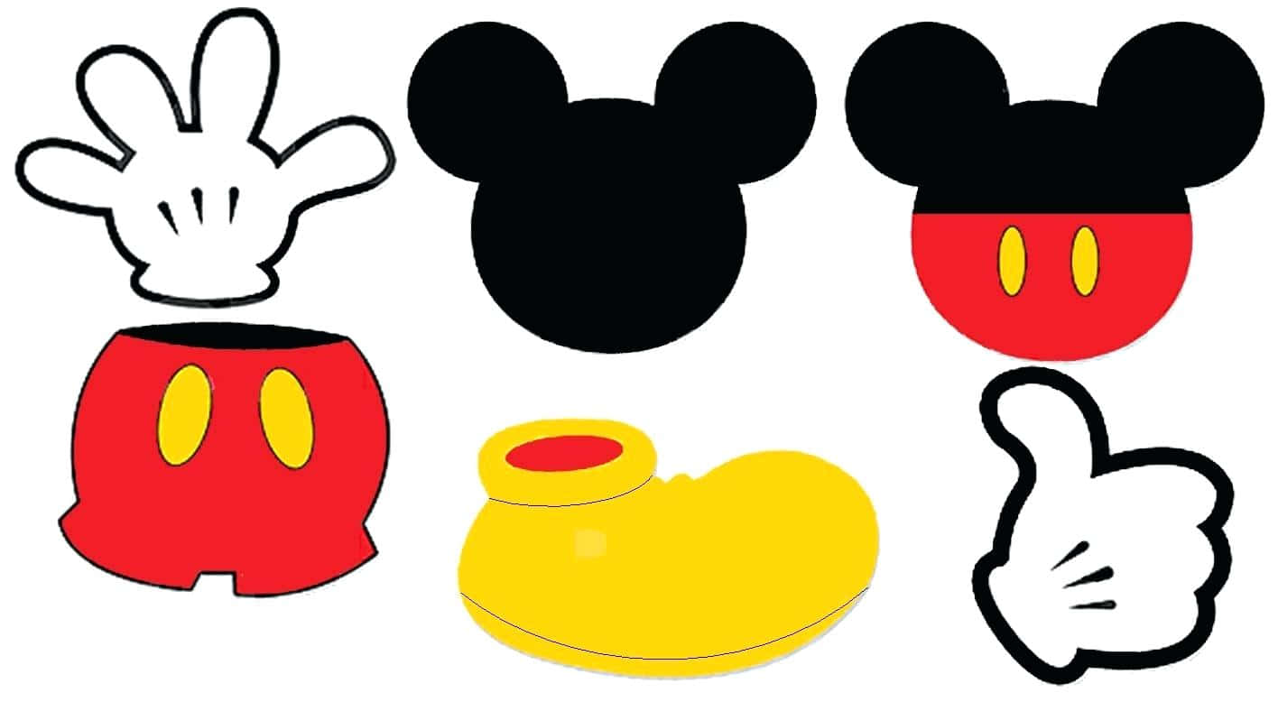 Mickey Mouse Ears And Costume Illustration Background