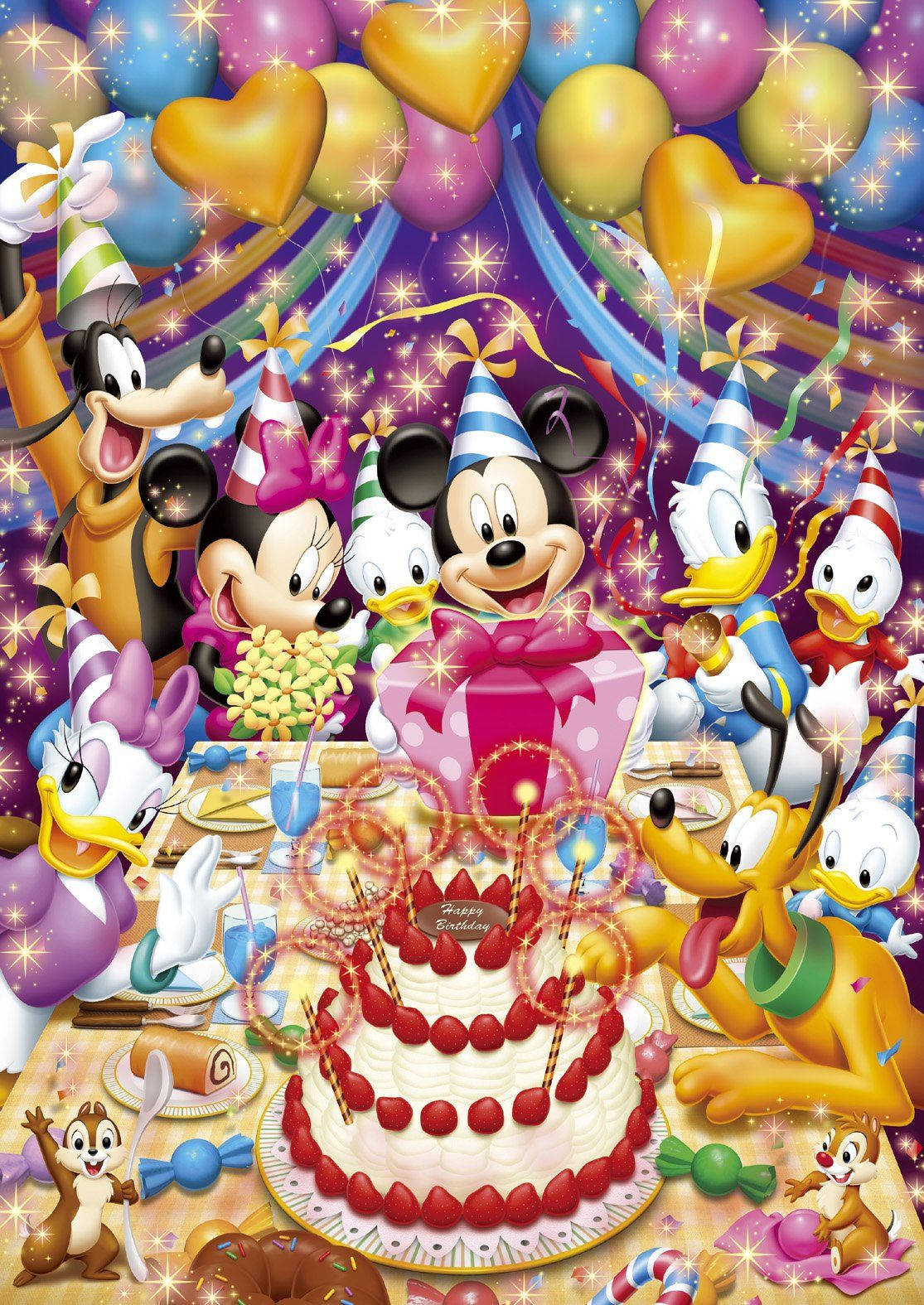 Mickey Mouse Glamorous Birthday Background