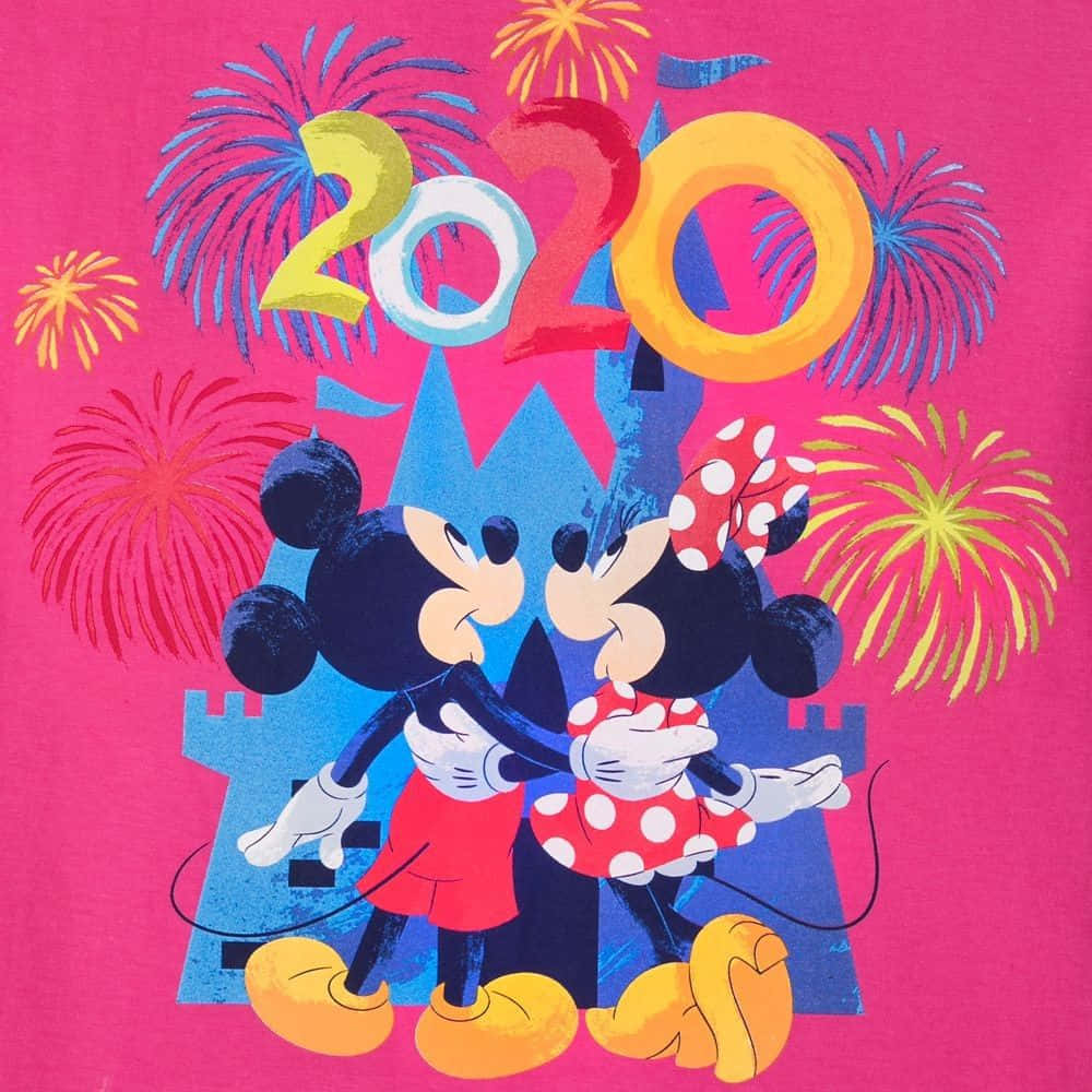 Mickey Mouse Happy New Year 2020 Background