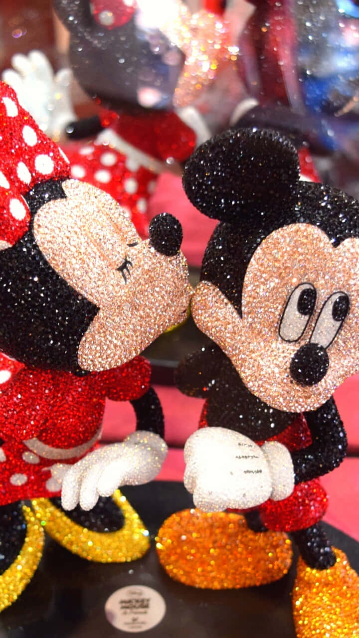 Mickey Mouse Happy New Year Kiss Background