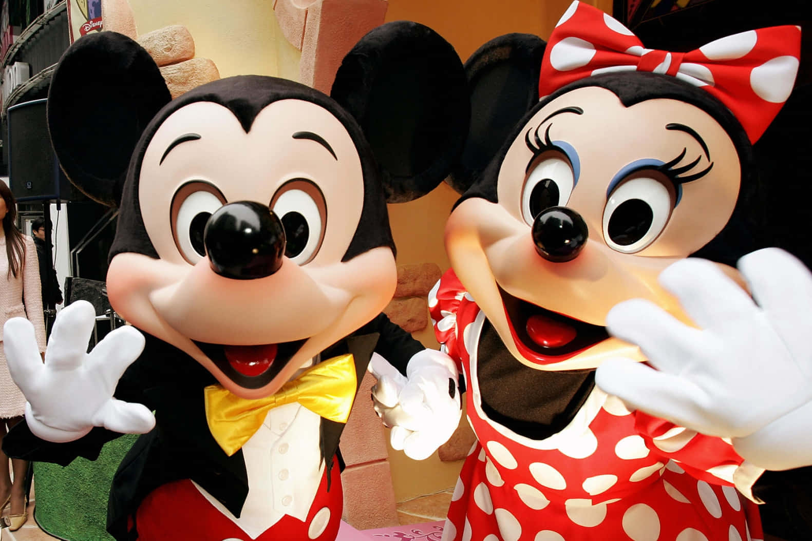 Mickey Mouse Happy New Year Mascots Background