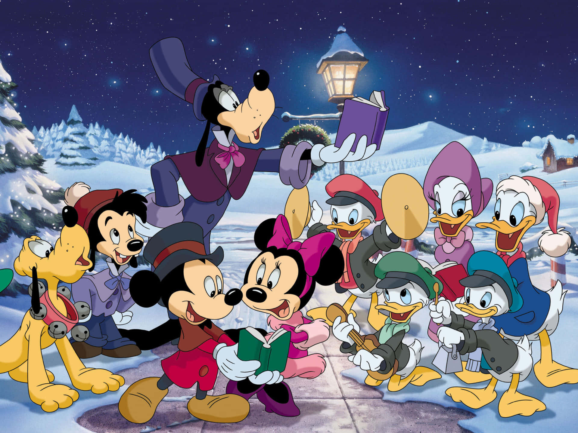 Mickey Mouse Happy New Year With Friends