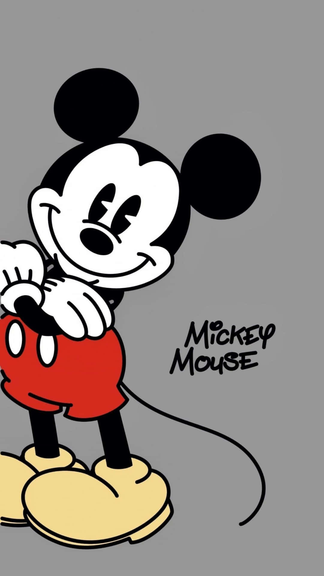 Mickey Mouse Looking Cool And Fashionably Dressed Background