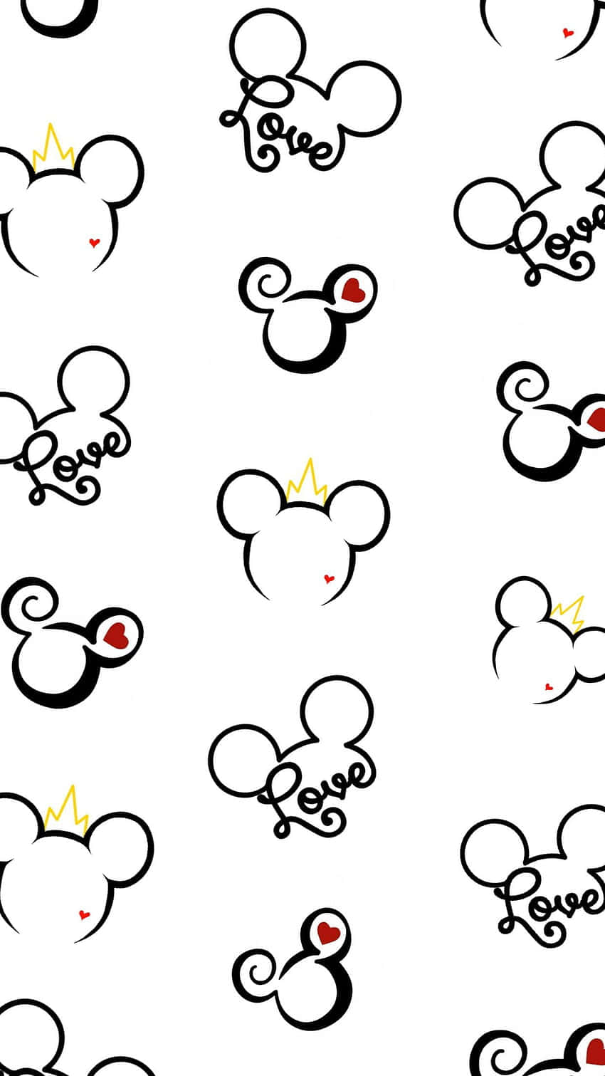 Mickey Mouse Phone In Stylish Black Finish Background
