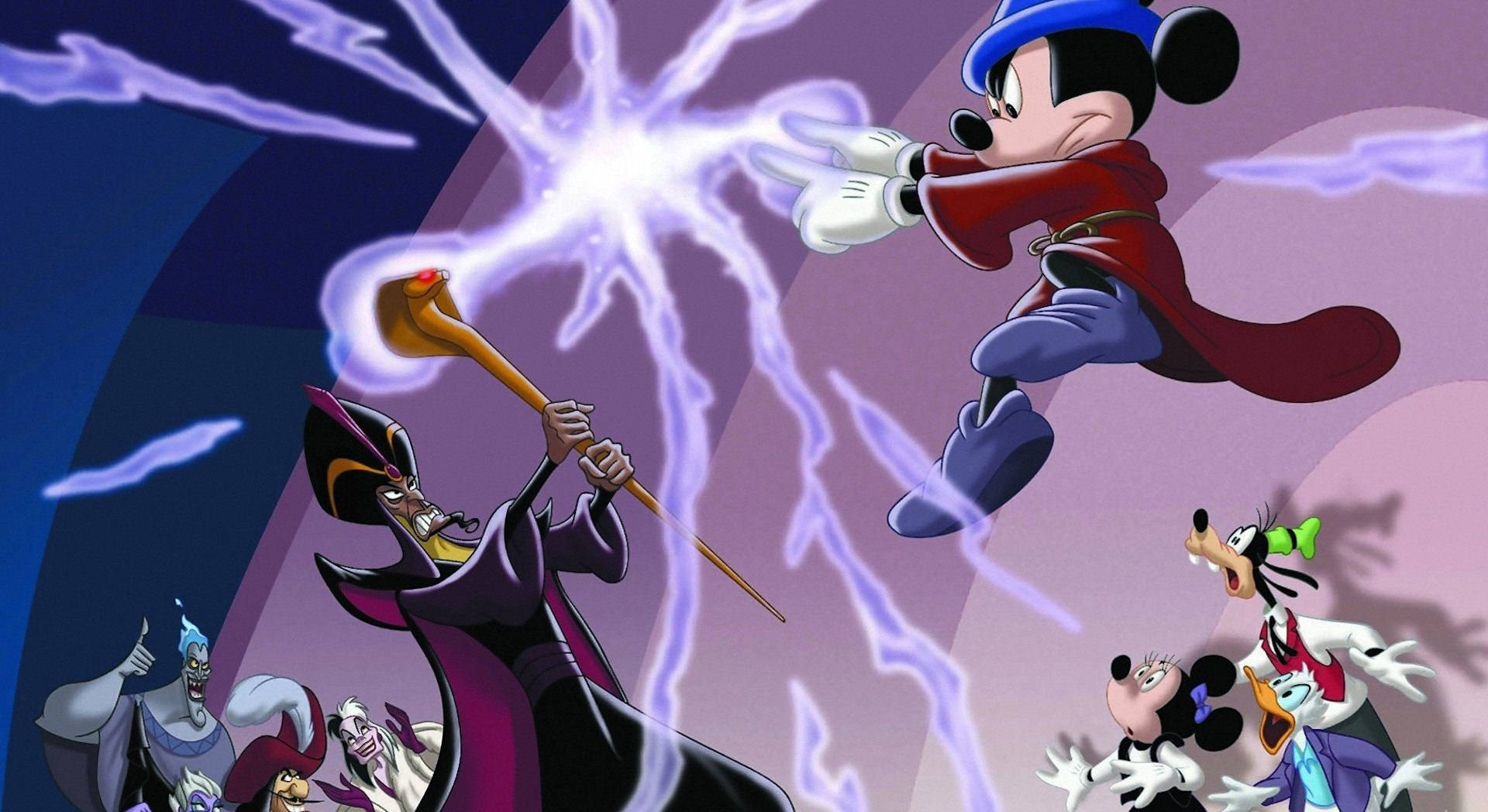 Mickey Mouse Vs Disney Villains Background