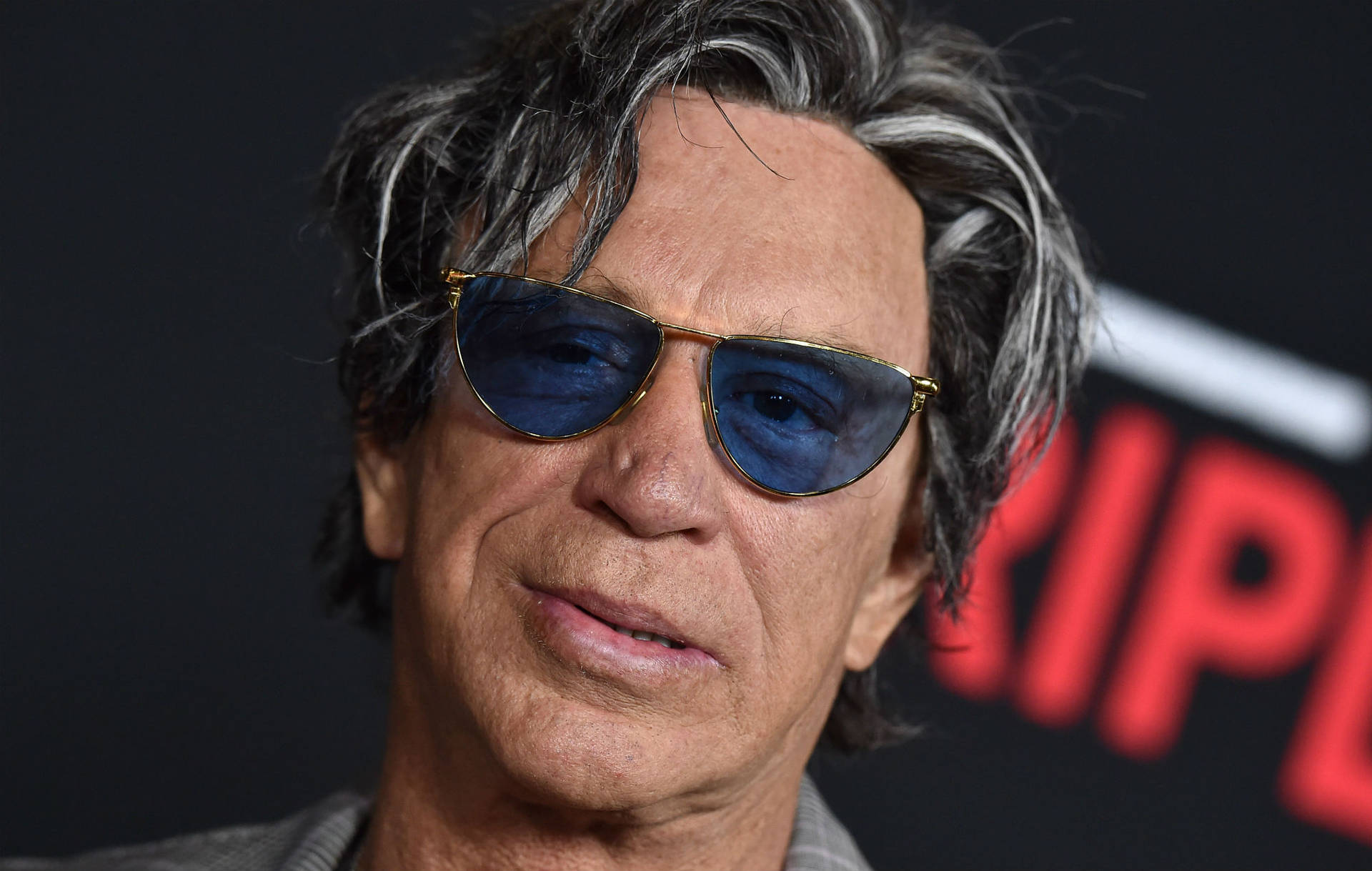 Mickey Rourke, The Retired Boxer, Graces The Premiere Of 'triple 9' Background