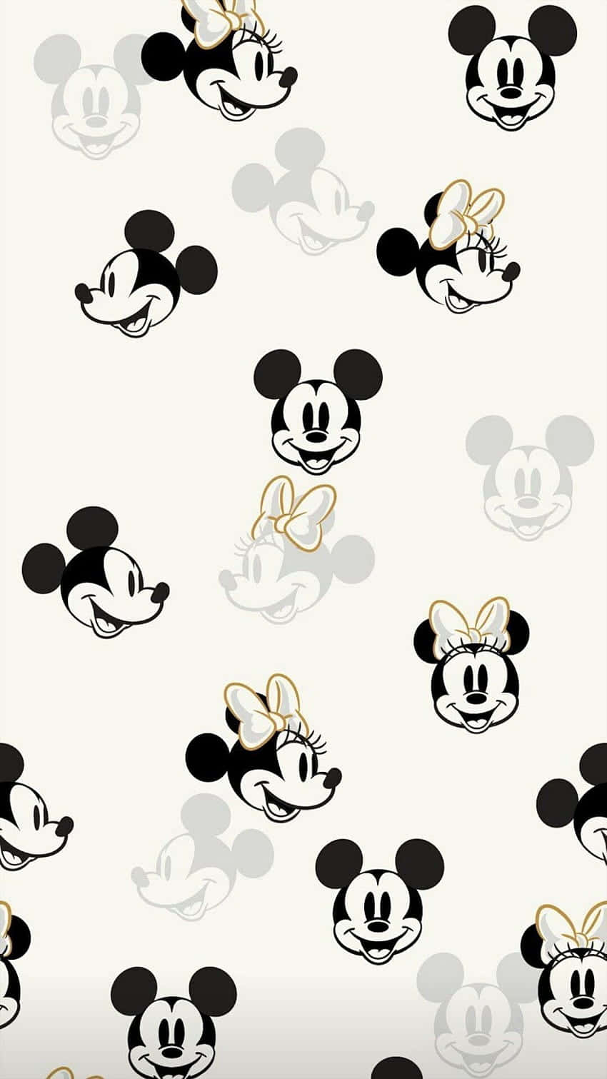 Mickeyand Minnie Pattern Wallpaper Background