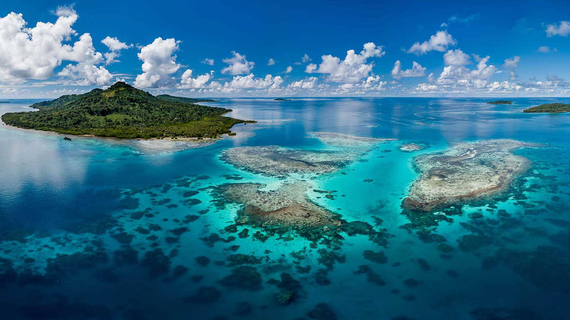 Micronesia Coral Reef Islands Background