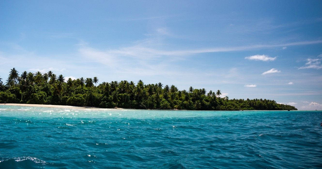 Micronesia Island From The Sea Background