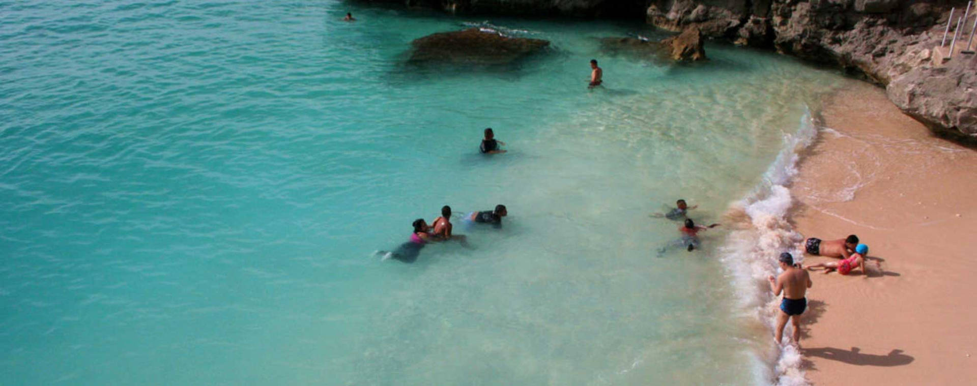 Micronesia People Swimming Beach