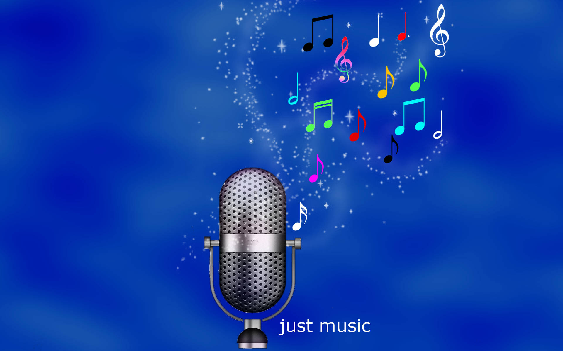 Microphone Music Blue Background Background