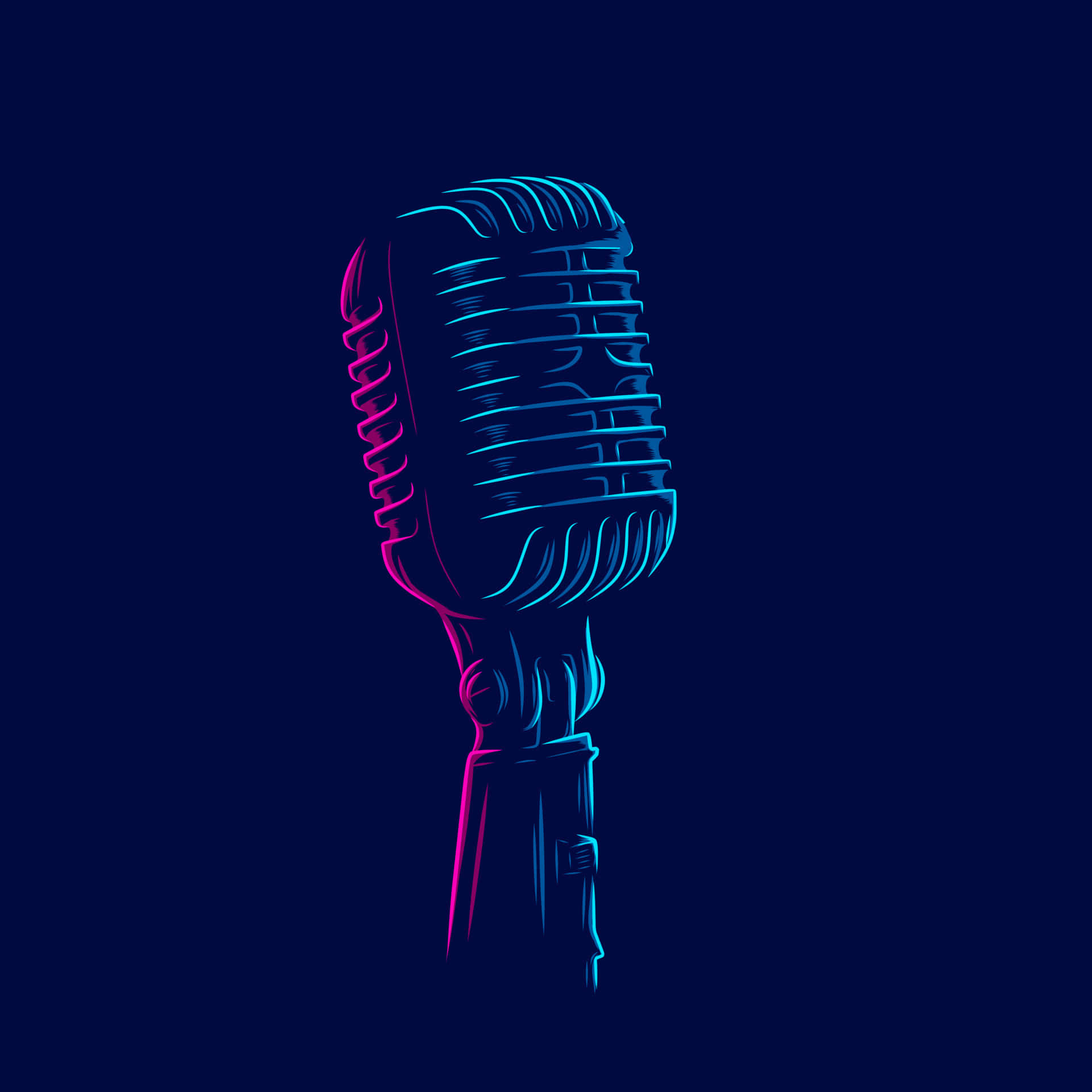 Microphone Vector Art Aesthetic Background