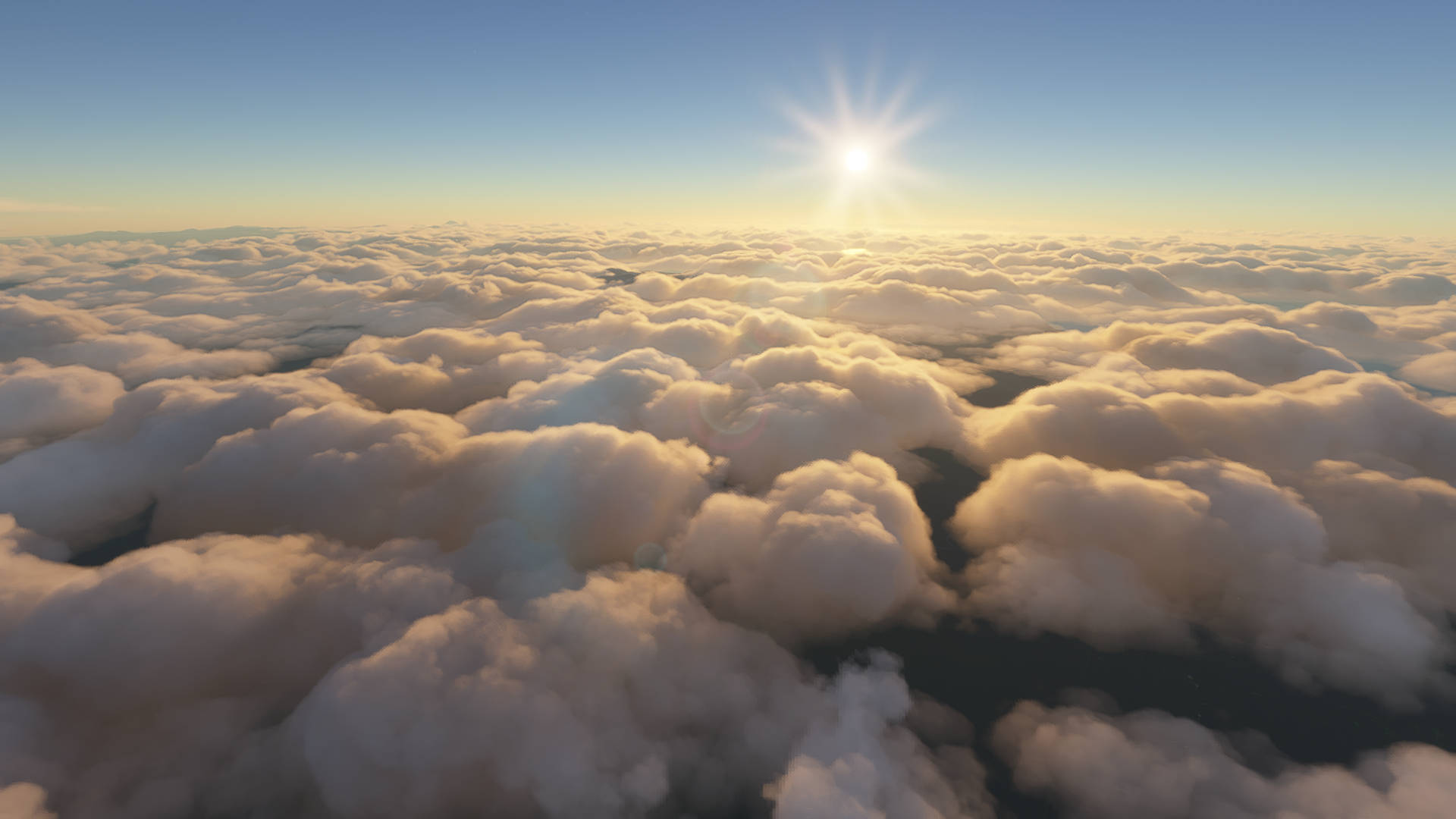 Microsoft Flight Simulator Cloudy Sky Background