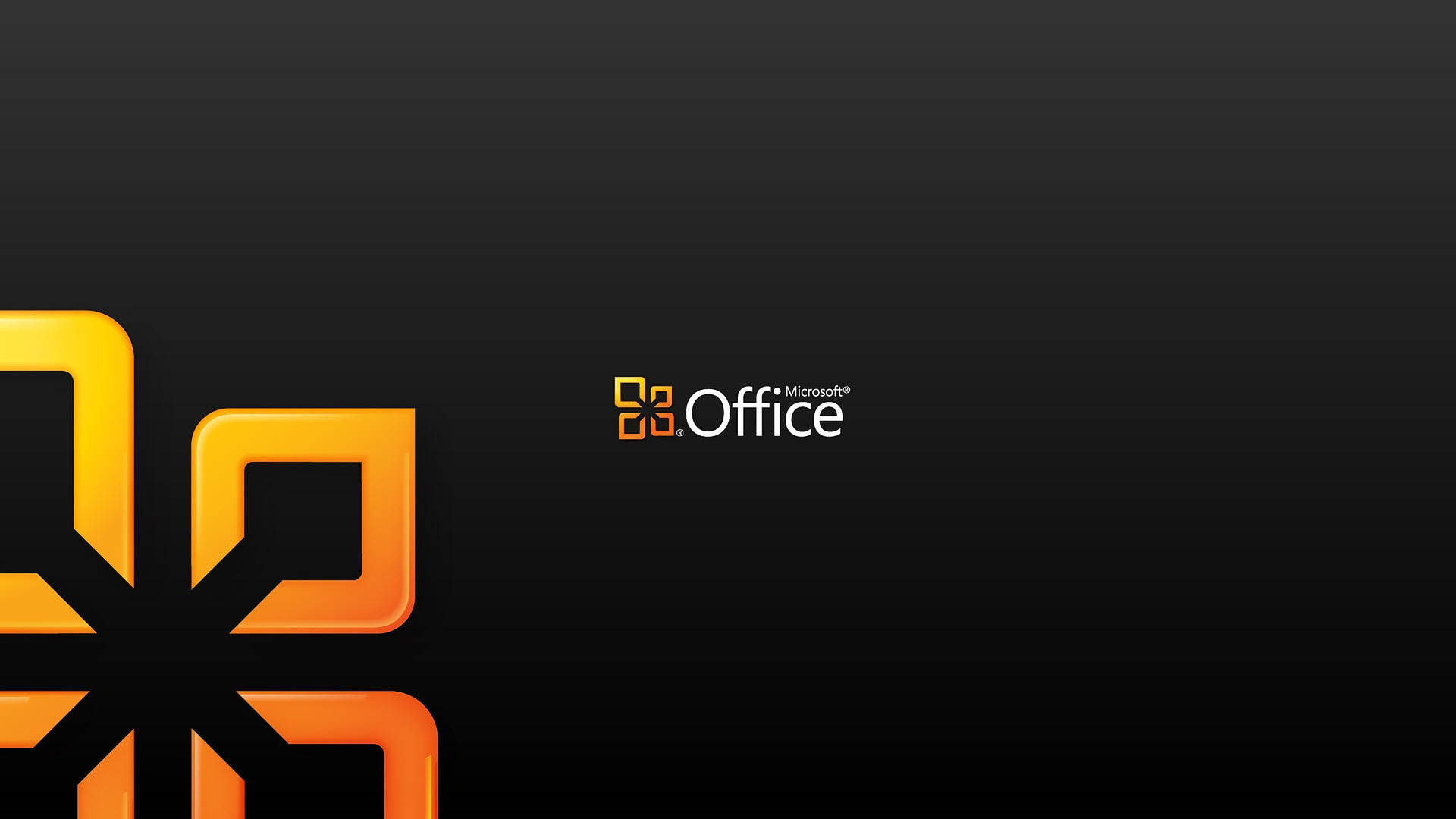 Microsoft Office 365 2010 Black Logo Background