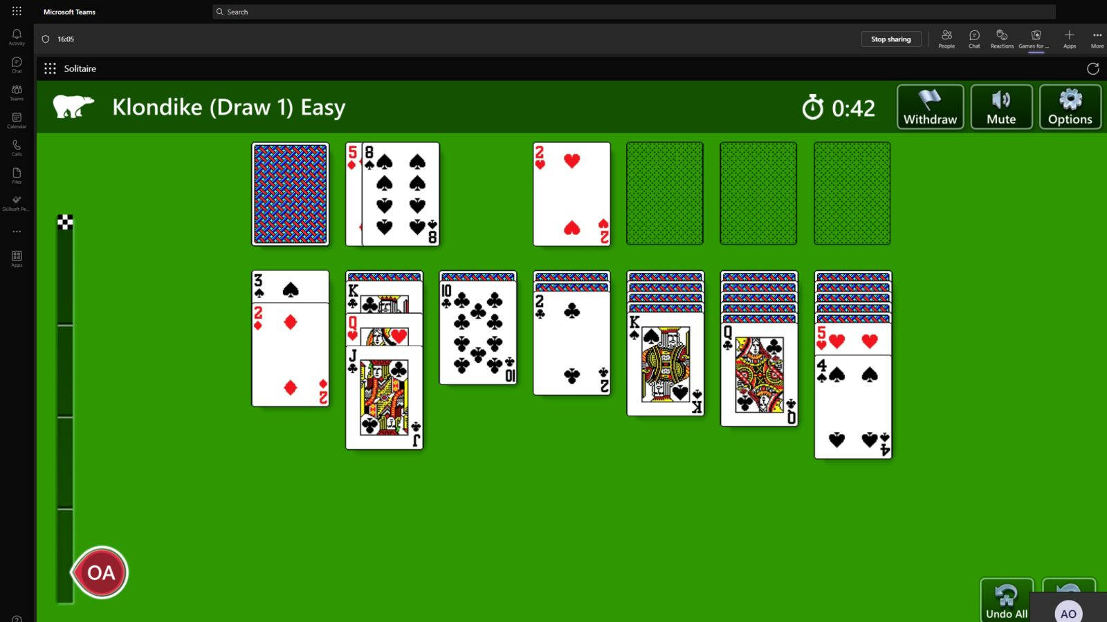 Microsoft Solitaire Classic Computer Game Background