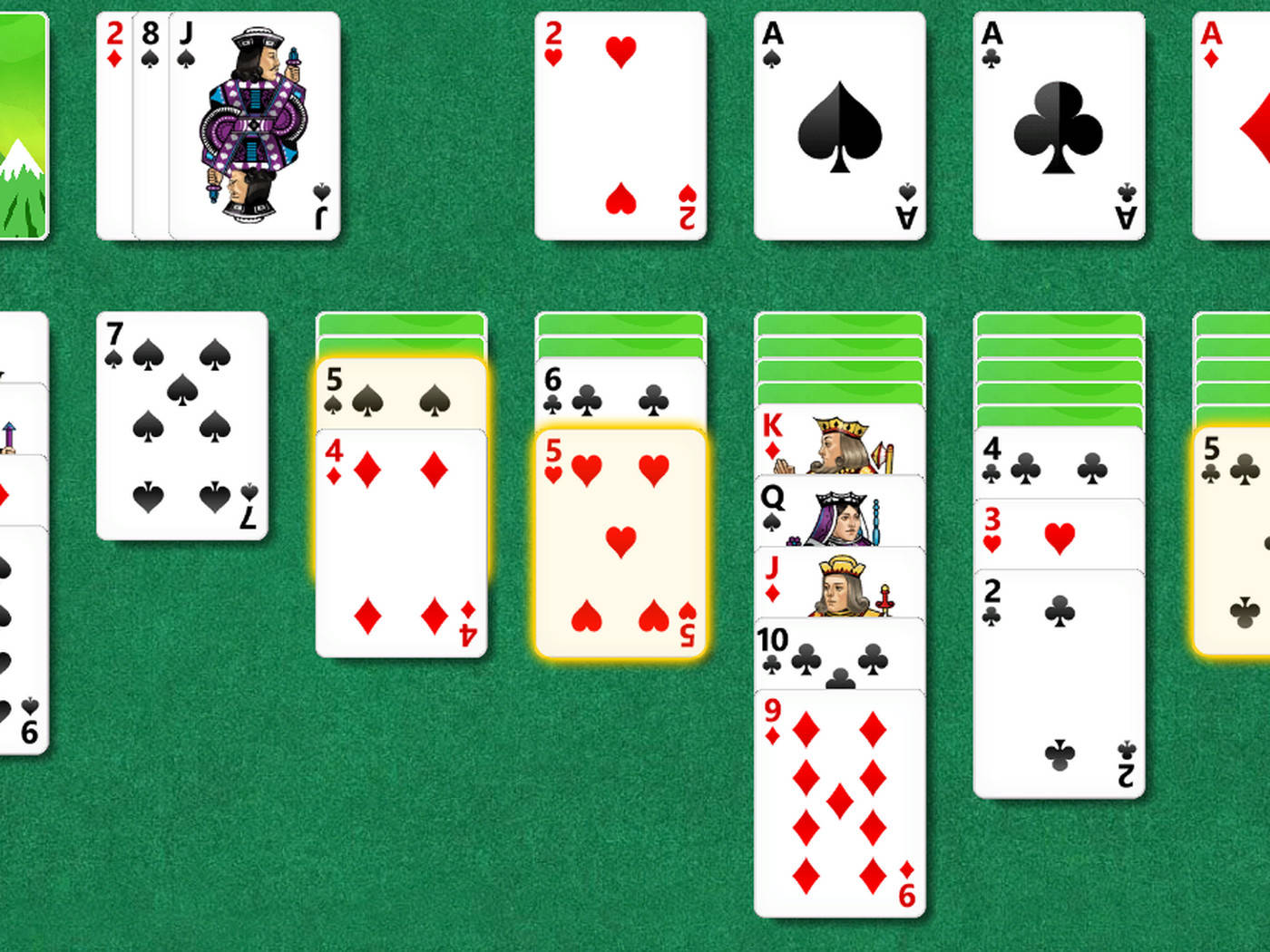 Microsoft Solitaire Computer Game Challenge Background